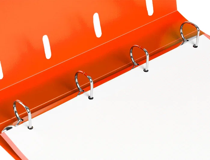 Liderpapel Carpeta con Recambio A4 Cuadro 5mm 100 Hojas 80g Polipropileno 4 Anillas 25mm Naranja
