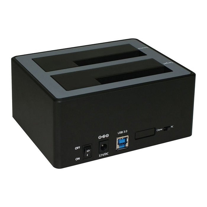 ROLINE Docking Station USB 3.2 Gen 1 para HDD/SSD SATA de 2,5 y 3,5 pulgadas con función de clonación
