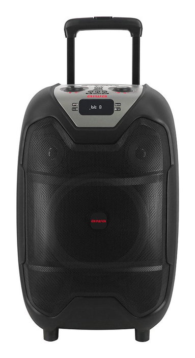 Aiwa KBTUS-500 Altavoz Portátil con Ruedas 50W RMS (400W PMPO) Bluetooth 5.2 Karaoke Radio FM Micrófono Incluido Negro