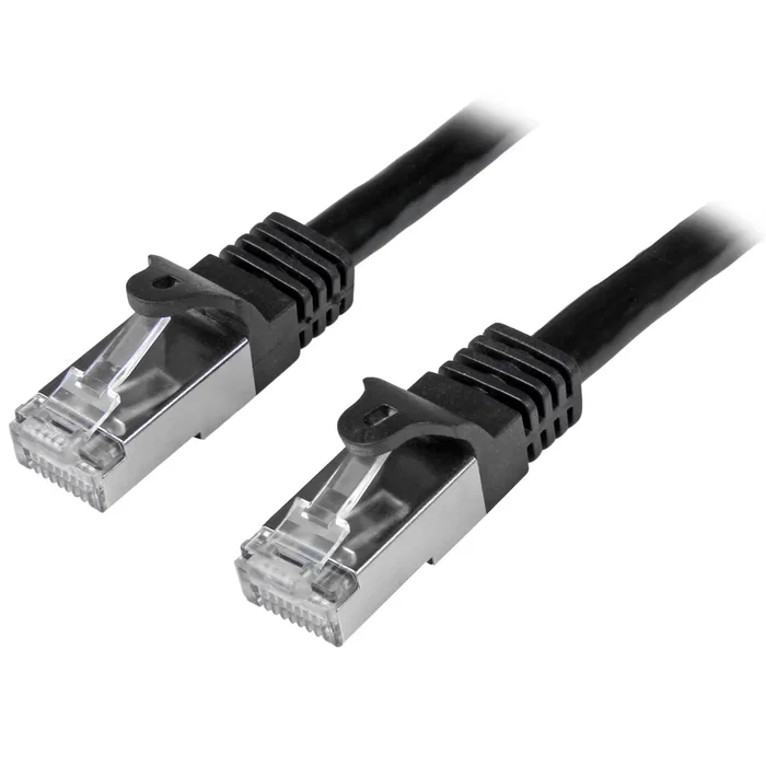 StarTech Cable de Red Ethernet 5 m Cat6 SF/UTP (S-FTP) Gigabit 1000 Mbps Blindado Negro para PoE N6SPAT5MBK