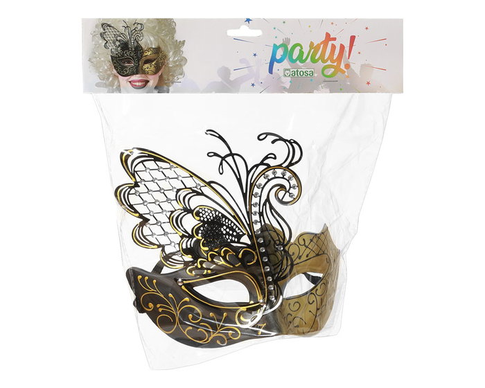 Antifaz Venecia Negro Dorado Mujer Adulto para Fiestas de Gala y Eventos de Disfraces Elegantes Antifaz Venecia Negro Dorado Mujer Adulto para Fiestas de Gala y Eventos de Disfraces Elegantes