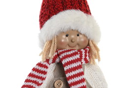 DKD Home Decor Figura Navidad Tradicional Rojo Poliester 8 x 35 x 15 cm (2 Unidades)