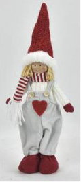 DKD Home Decor Figura de Corazón Rojo en Poliéster