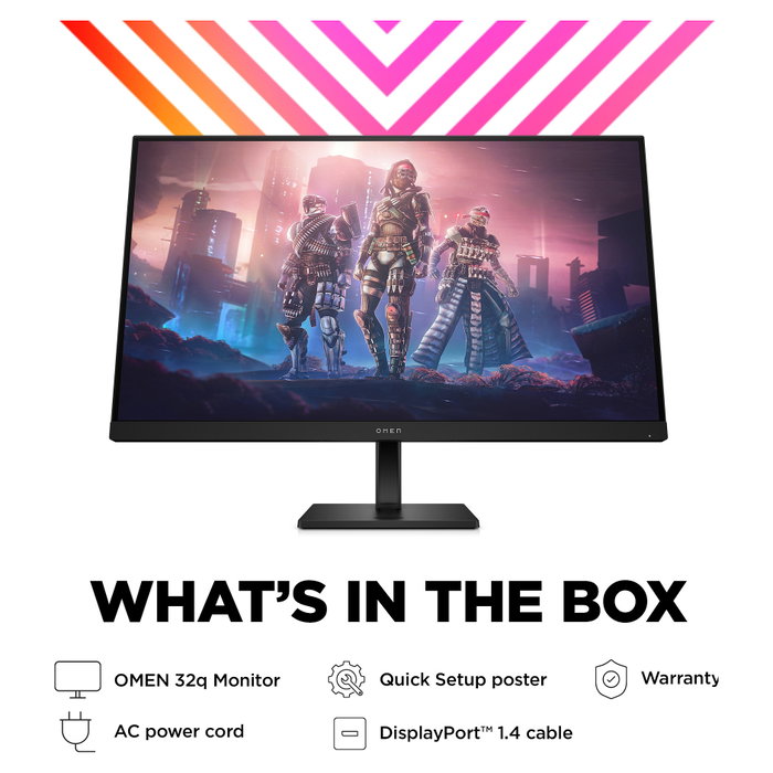 HP OMEN 32q Monitor Gaming QHD 31.5 Pulgadas IPS 165 Hz Negro HP OMEN 32q Monitor Gaming QHD 31.5 Pulgadas IPS 165 Hz Negro