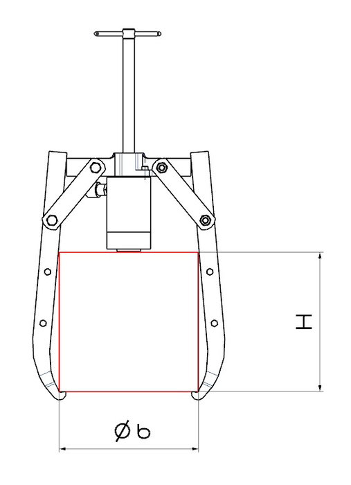 Extractor Hidráulico Forza 320X480 Parte Mecánica