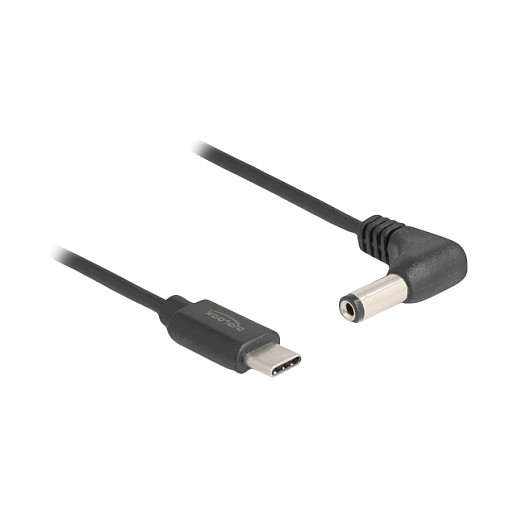 DeLOCK Cable de alimentación USB Type-C a DC 5,5 x 2,1 mm angular 1,5 m DeLOCK Cable de alimentación USB Type-C a DC 5,5 x 2,1 mm angular 1,5 m