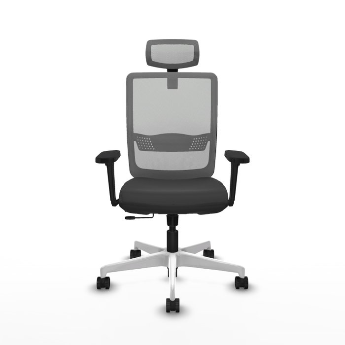 PIQUERAS Y CRESPO Silla de oficina Haches Gris con mecanismo Sincro/Traslack