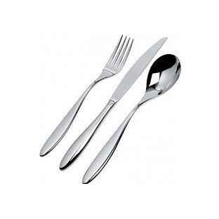 Alessi Juego de cubertería Mami SG38S24M de 24 piezas en acero inoxidable Alessi Juego de cubertería Mami SG38S24M de 24 piezas en acero inoxidable