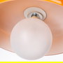 Lámpara Techo Naranja Metal-Cristal 25 X 25 X 23 cm