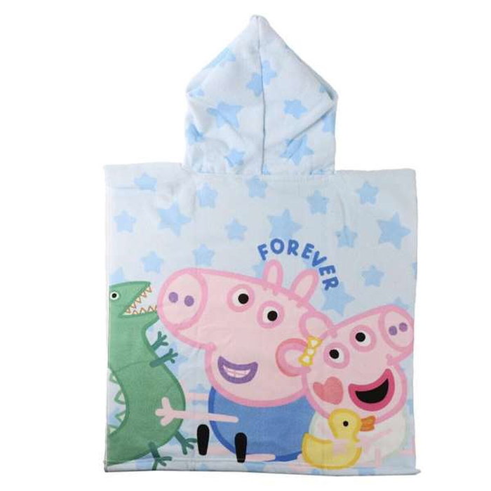 Cerdá Poncho de Microfibra Peppa Pig Azul Claro