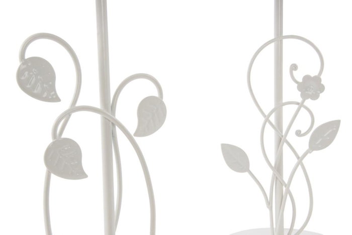 DKD Home Decor Lámpara Sobremesa Tradicional Beige Blanco 25 x 45 x 25 cm (4 Unidades) E14