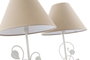 DKD Home Decor Lámpara Sobremesa Tradicional Beige Blanco 25 x 45 x 25 cm (4 Unidades) E14