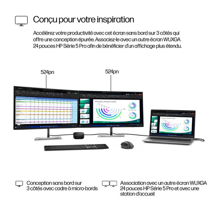 HP Series 5 Pro 24 inch WUXGA Monitor - 524pn