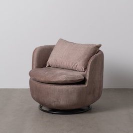 Ixia Sillón Giratorio Taupe Tejido