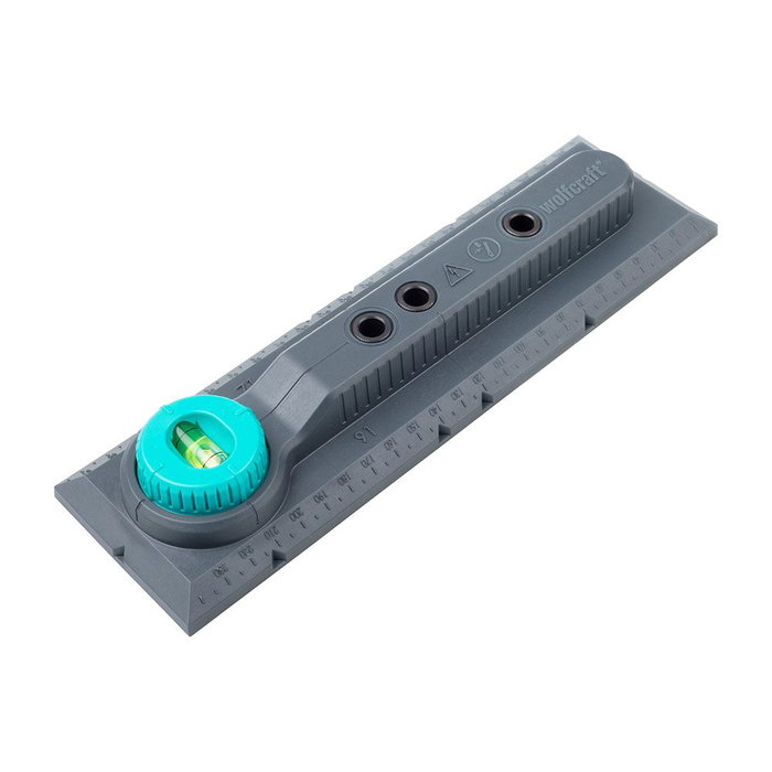 Wolfcraft 5976000 Plantilla de Perforación Electricidad para Medidas 71 y 91 mm para Instalación de Interruptores y Cajas de Enchufe en Ladrillo con Nivel de Burbuja Wolfcraft 5976000 Plantilla de Perforación Electricidad para Medidas 71 y 91 mm para Instalación de Interruptores y Cajas de Enchufe en Ladrillo con Nivel de Burbuja
