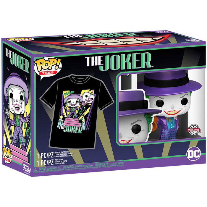 Funko Batman The Joker POP & Tee Set Figura y Camiseta Talla S