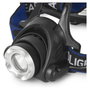 ENTAC Linterna con cinta para cabeza Zoom 5W Alu Negro