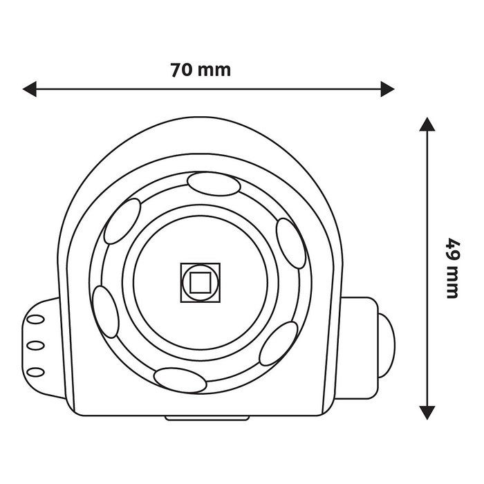 ENTAC Linterna con cinta para cabeza Zoom 5W Alu Negro ENTAC Linterna con cinta para cabeza Zoom 5W Alu Negro