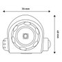 ENTAC Linterna con cinta para cabeza Zoom 5W Alu Negro
