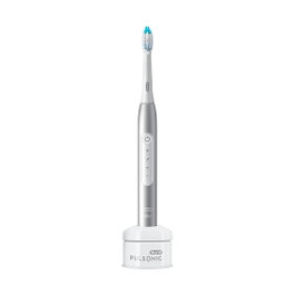 Braun Oral-B Pulsonic Slim Luxe 4000 Cepillo dental sónido recargable, 3 modos, Platino