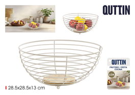 Inde Frutero Cesta Lua Quttin de Mimbre - 28.5 x 28.5 x 13 cm (12 Unidades)