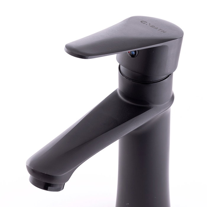 QLI Grifo de Lavabo Monomando Negro con Caño Bajo QLI Grifo de Lavabo Monomando Negro con Caño Bajo