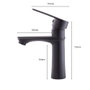 QLI Grifo de Lavabo Monomando Negro con Caño Bajo