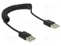 DeLOCK 83239 Cable USB 2.0-A Espiral Macho/Macho 0,6 m Negro