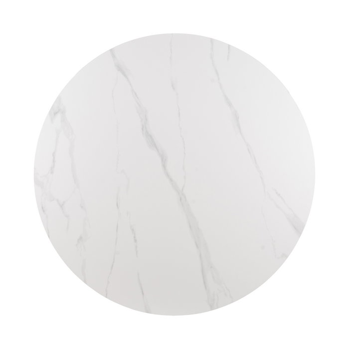 Mesa Comedor Blanco-Natural 120 X 120 X 75 cm