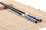 DKD Home Decor Set de Sushi 16 Piezas de Bambú y Gres Negro