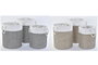 DKD Home Decor Set de 3 Cestas de Poliester 40x40x49 cm (Surtido de 2 unidades)