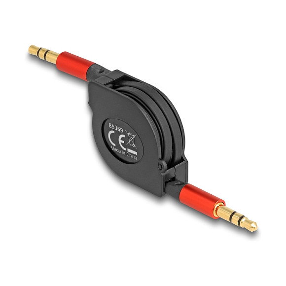 DeLOCK Cable de audio retráctil 3,5 mm macho a macho 90 cm