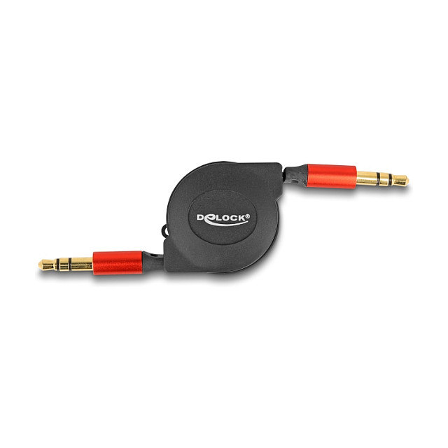 DeLOCK Cable de audio retráctil 3,5 mm macho a macho 90 cm