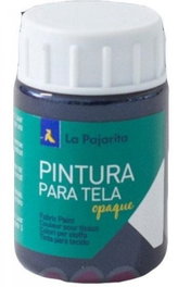 LA PAJARITA Pack de 6 botes de pintura para tela opaca Negro 35ml