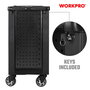 Workpro Carro de Herramientas, 7 Cajones con Autocierre, 77 x 47 x 97 cm, con Ruedas y Sistema de Freno, Pintura al Horno
