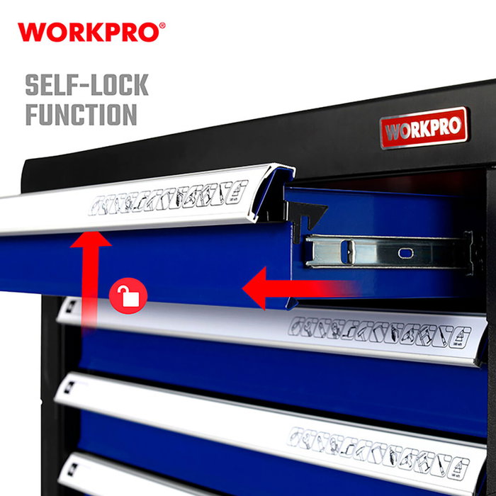 Workpro Carro de herramientas con 7 cajones Workpro Carro de herramientas con 7 cajones