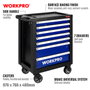 Workpro Carro de herramientas con 7 cajones