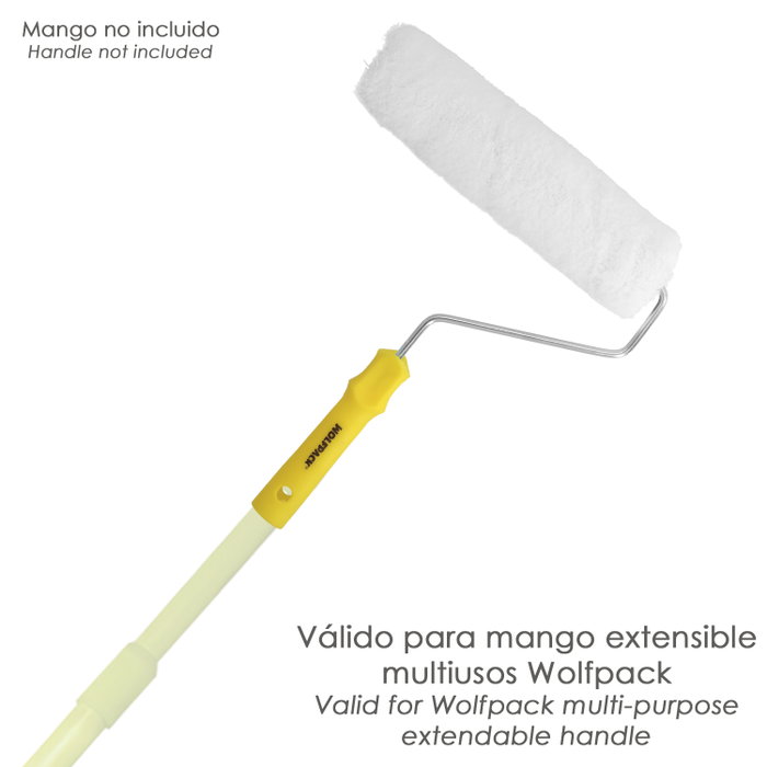 WOLFPACK LINEA PROFESIONAL Rodillo de Fibra Acrílica Blanca Ø 62x 250 mm