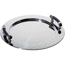 Alessi MGVASS Bandeja Redonda con Asas Acero Inoxidable 18/10 48cm