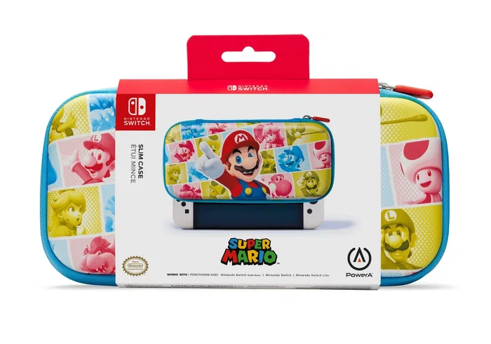 PowerA NSCS0305-01 Funda Protectora Rígida para Nintendo Switch / Lite / OLED - Temática Mushroom Kingdom, Multicolor, Malla, Cremallera, 10 Ranuras para Juegos PowerA NSCS0305-01 Funda Protectora Rígida para Nintendo Switch / Lite / OLED - Temática Mushroom Kingdom, Multicolor, Malla, Cremallera, 10 Ranuras para Juegos
