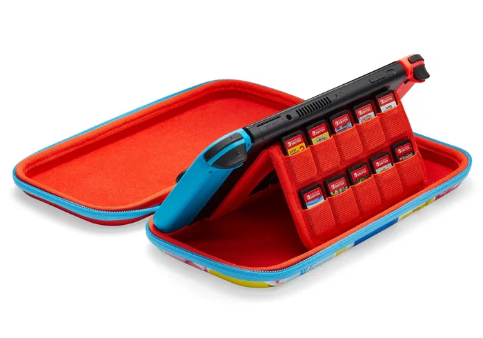 PowerA NSCS0305-01 Funda Protectora Rígida para Nintendo Switch / Lite / OLED - Temática Mushroom Kingdom, Multicolor, Malla, Cremallera, 10 Ranuras para Juegos PowerA NSCS0305-01 Funda Protectora Rígida para Nintendo Switch / Lite / OLED - Temática Mushroom Kingdom, Multicolor, Malla, Cremallera, 10 Ranuras para Juegos