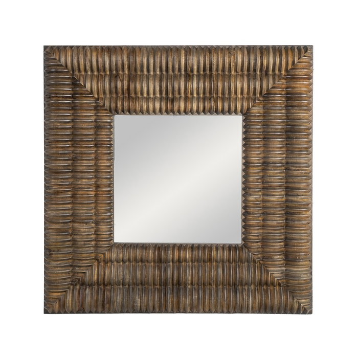 Espejo Madera de Mango Decoración 122 X 8 X 122 cm