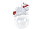 DKD Home Decor Decoración Colgante de Resina Surtida en Rojo y Blanco