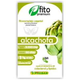 PINISAN Fito Premium Alcachofa 30 Cápsulas - Contribuye al normal mantenimiento hepático, vegano, sin gluten ni lactosa
