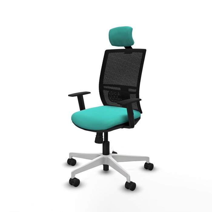PIQUERAS Y CRESPO Silla de oficina Yunquera con mecanismo Sincro, Turquesa y Negro PIQUERAS Y CRESPO Silla de oficina Yunquera con mecanismo Sincro, Turquesa y Negro