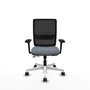 PIQUERAS Y CRESPO Silla de oficina Haches Gris con mecanismo Sincro/Traslack