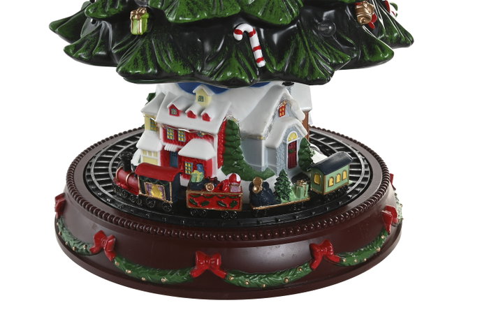 DKD Home Decor Árbol LED PP Multicolor con Movimiento Musical