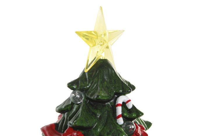 DKD Home Decor Árbol LED PP Multicolor con Movimiento Musical