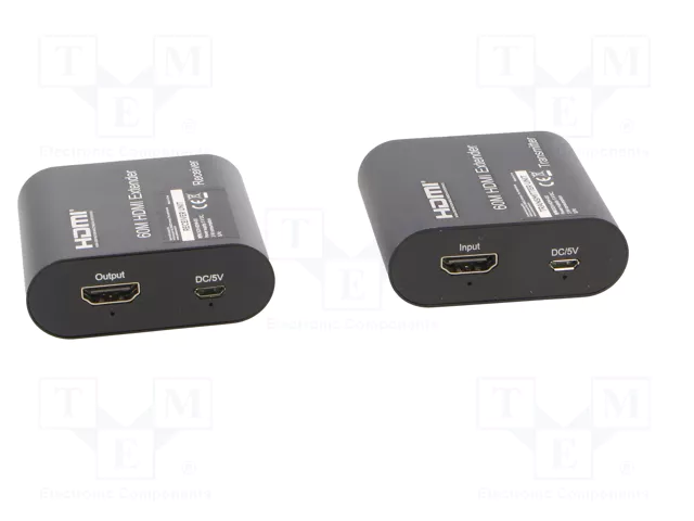 Gembird DEX-HDMI-03 Extensor HDMI 60m Negro