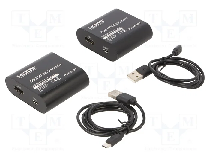 Gembird DEX-HDMI-03 Extensor HDMI 60m Negro